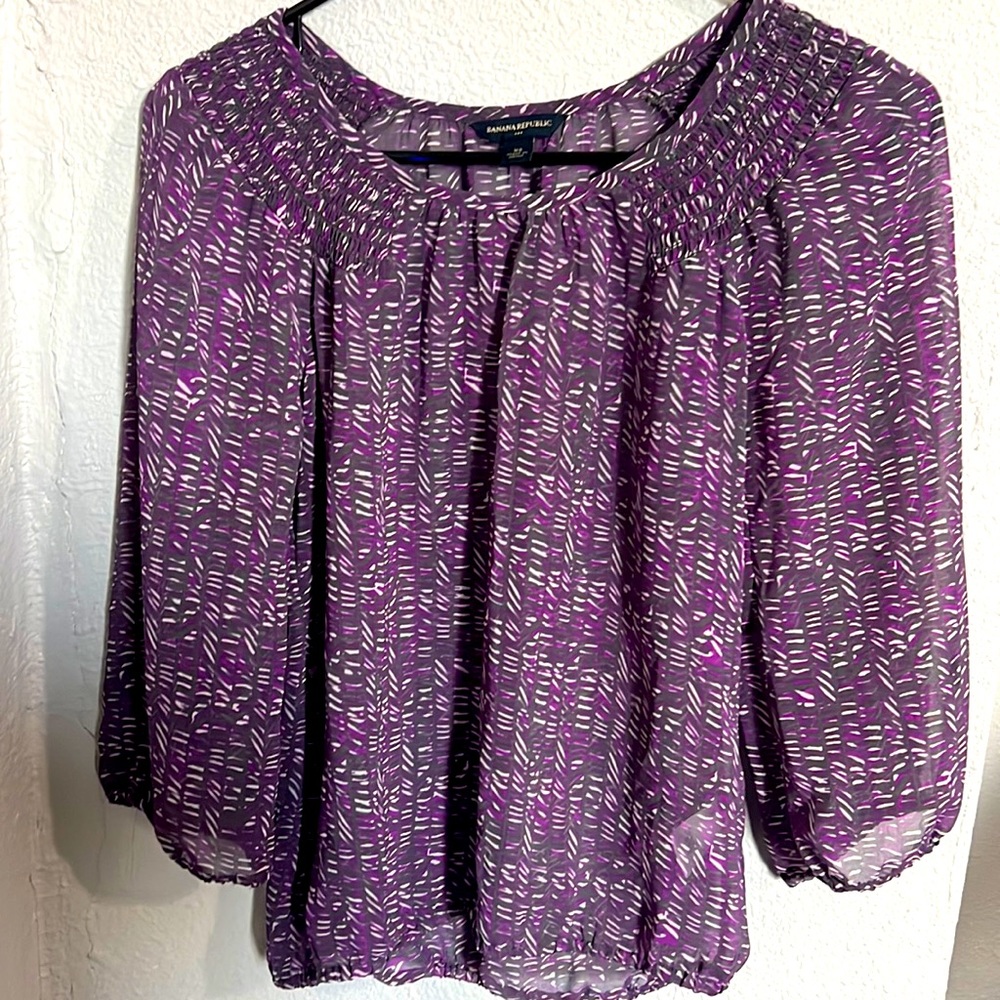 Banana Republic See Through Blouse